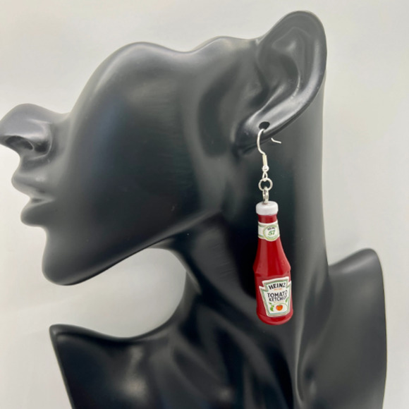 Ketchup, Pickles, Mustard Condiment Earrings - BFF Mini Brands Earrings - Picture 4 of 8
